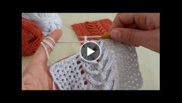 Super Fishbone Pattern Crochet Knitting - Balık Kılçığı Desenli Yelek Örgü