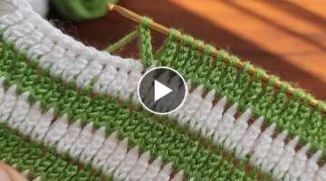 SUPER TUNİSİAN KNİTTİNG How to make Tunisian Knitting Baby Blanket for Beginners online Tutor...