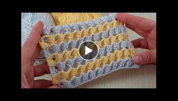 How to amazing 3D crochet pattern knitting - Çok güzel 3D Tığ işi modeli