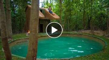 Jungle Survival: Build The Most Beautiful Bamboo Swimming Pool for Slide Roof Villa by Ancient Sk...
