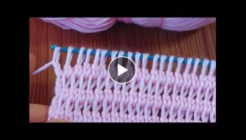 Süper easy crochet tunusian kinitting-en kolay Tunus işi örgü modeli