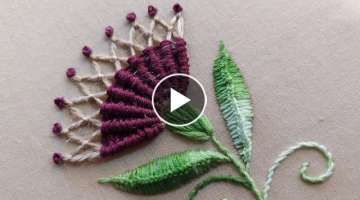 Amazing flower design|latest hand embroidery design|superrrrrrr easy flower design