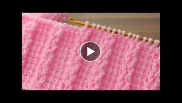 Super Easy Tunisian Crochet Baby Blanket vest For Beginners online Tutorial