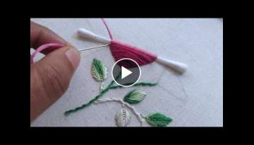 Very beautiful flower design | hand embroidery tricks