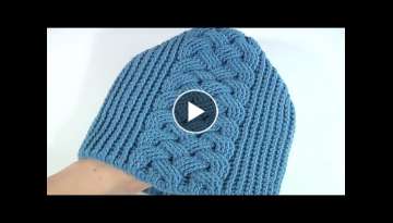 SUPER STYLISH BEANIE HAT/One Model is 2 Variants /Very Beautiful Cable Stitch Pattern
