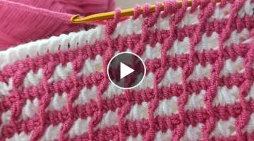 Super Easy Tunisian Crochet Baby Blanket vest For Beginners online Tutorial