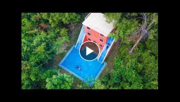 Build The Most Amazing High End Millionaire Swimming Pool Villa, Jungle Survival Luxury Life