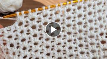 Super Easy Tunisian Knitting - Tunus İşi Çok Kolay Çok Guzelll Örgü Modeli Yapimi
