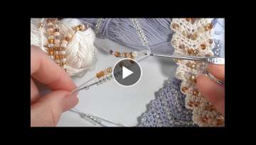 YOU MUST CROCHET IT/Very FAST and Very BEAUTIFUL/Crochet with BEADS/Lace Ribbon