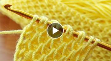 Great Amazing Very easy Tunisian crochet chain very stylish hair band making