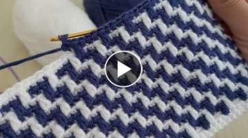 Super Easy Crochet Mosaic Knitting - Çook Güzel Yelek Battaniye Örgü Modeli