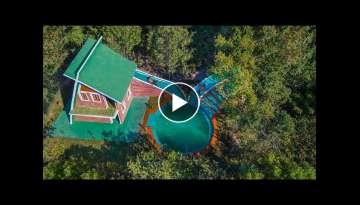 Build The Most Beautiful Round Slides Swimming Pool for Modern Slide Roof Villa