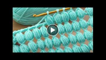 Super Gorgeous Tunisian crochet with blue filling / super Easy Tunisian #tunisiancrochet