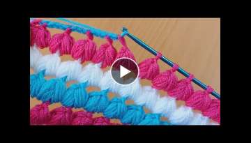 super hearts tunisian crochet easy knitting / kalpli kolay Tunus tekniğinde örgü modeli
