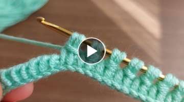 Super Easy Tunisian Knitting Pattern - Tunus İşi Çok Basit Çok Güzel Örgü Modeli