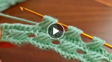 Super Very Easy Tunusian Knitting - Tunus İşi Çok Kolay Muhteşem Örgü Modeli