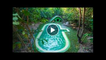 How to Build Underground House Around Swimming Pool, Jungle Survival Bushcrafts Skills