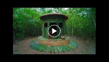 Build Most Beautiful Bamboo Cabin in Deep Jungle By Ancient Skills