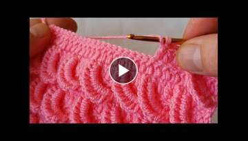 easy crochet tunisian knitting pattern-çok güzel tığ işi örgü modeli