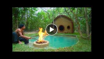 Build Hobbit House and inground Pool in the Jungle -- real life survival minecraft