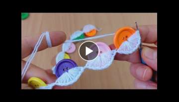 great crochet idea with colorful buttons / renkli düğmelerle harika bir tığ işi fikri