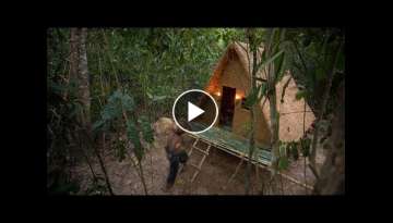Build the Most Beautiful Off Ground Viking House in Deep Jungle by Ancient Skills