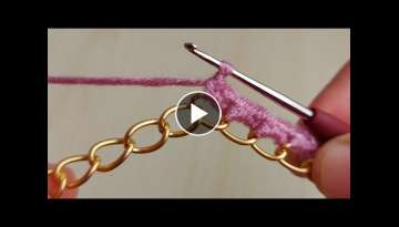 Super Crochet with Chain Necklace - Zincir üzerine sürpriz örgü
