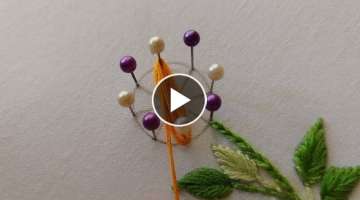 Beautiful flower design with easy trick|hand embroidery tutorial