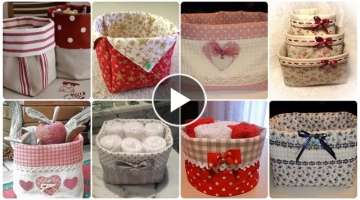 sewing machine and how to make a multi-purpose basket from leftover fabrics