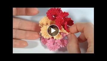 SUPER SIMPLE, FAST and CUTE/Beautiful Petals with Picot/Crochet GENTLE FLOWERS
