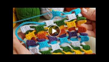 Amazing Easy Crochet Knitting - Tığ işi cook güzel yelek battaniye şal örgü modeli