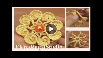 Crochet 3D Flower With Beautiful Petals