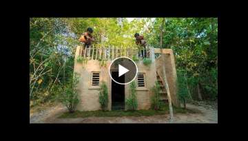 How to Building Clay Mud Villa in Jungle