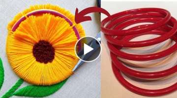 Most beautiful flower design with new trick|super easy woolen flower 2022