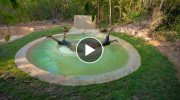 We Built The Most Mysterious Deep Hole Underground Swimming Pool Tunnel House, JungleSurvivalBuil...