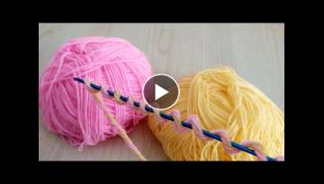 How to easy knitting tunisian - Tunus işi çok güzel örgü battaniye yelek modeli