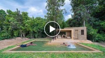 How We Built the luxurious bamboo Mud Villa has a stunning Swimming Pool and Jungle Surroundings