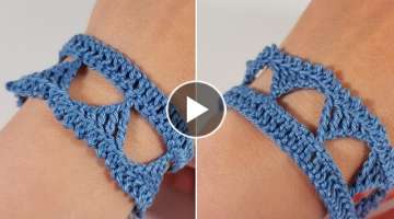 ONE ROW CROCHET EASY Lace COMPLEX STITCH-Crochet Trim Choker/CROCHET PATTERN CHART #crochettrim