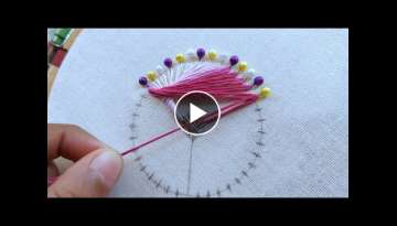 Beautiful flower design with pins|very easy flower design ideas