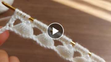 Super Easy Tunisian Knitting Tunus İşi muhteşem Örgü Modeli