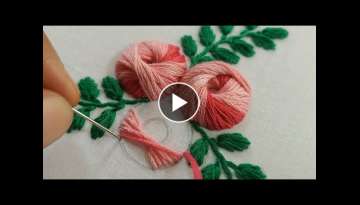 Beautiful flower design|Latest hand embroidery design tutorial