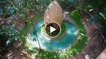 Build the Most Beautiful Underground Swimming Pool Around Dinosaur Egg House