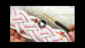  Baby headband Crochet Hair Band Making / tığ işi nakışlı saç bandı yapımı