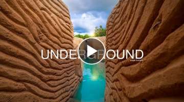 155 Days Build 1M Dollars Water Slide Park into Underground Swimming Pool House for Summer Campin...