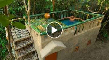 Build Mini Swimming Pool With Bamboo on Mud House