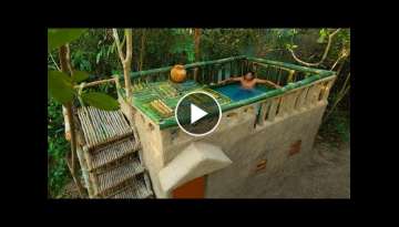 Build Mini Swimming Pool With Bamboo on Mud House