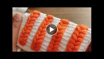 Super Easy Tunisian Knitting Pattern - Tunus İşi Çok Kolay Ve Basit Örgü Modeli Yapımı